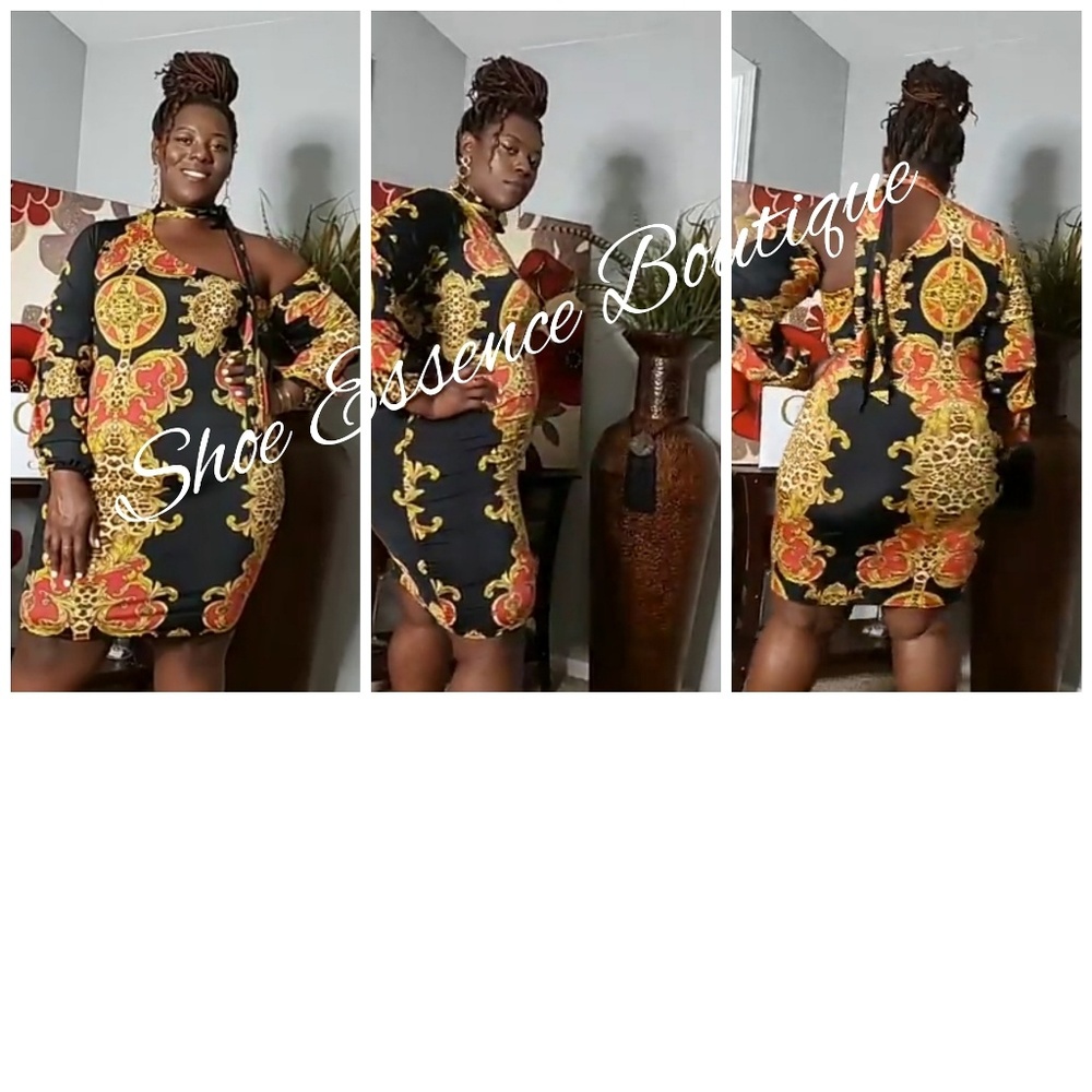 Printed Midi Dress